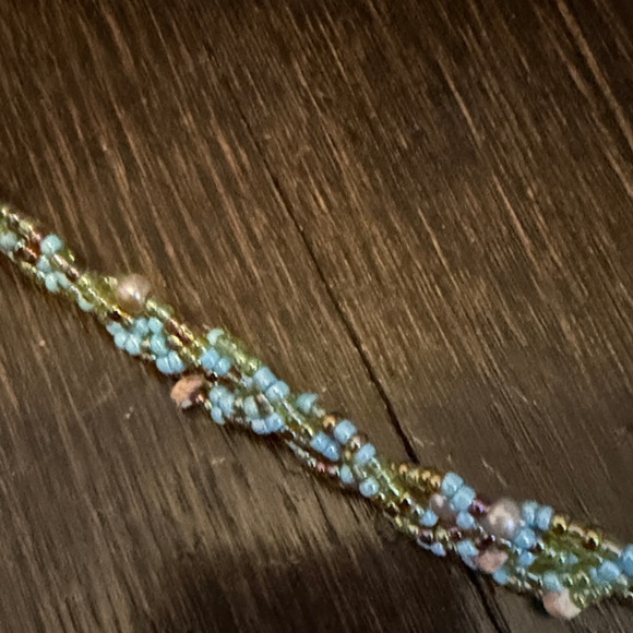 Artisan Floral Embroidered Clutch with Beaded Strap - Picture 2 of 5